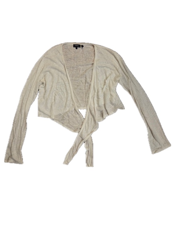 Theory Sweaters - Theory Cream Open-Front Tie Cardigan